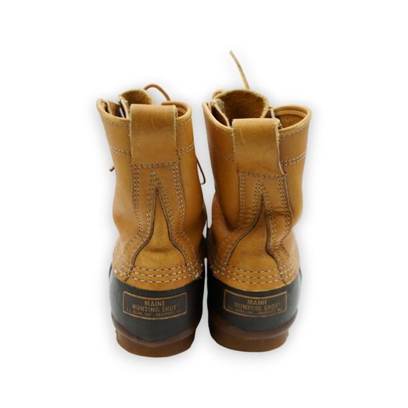 L.L. Bean Maine Hunting Shoe High Top Ankle Boots Women 7 Leather Rubber Lace Up - Picture 5 of 10